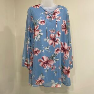 NWOT Final Touch Floral tunic dress. Size M medium 8/10